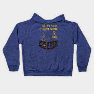 HUG AND A COFFEE MUG Kids Hoodie